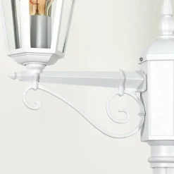 Luminaires Rustiques-hofstein Réverbère Loria Blanc, 2 lumières