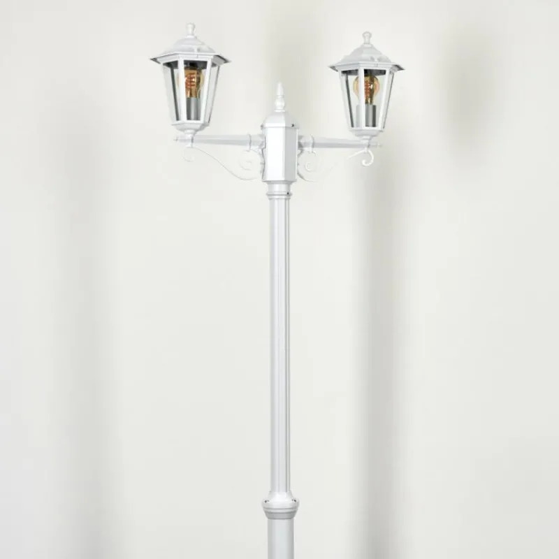 Luminaires Rustiques-hofstein Réverbère Loria Blanc, 2 lumières