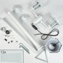 Luminaires Rustiques-hofstein Réverbère Loria Blanc, 2 lumières