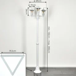 Luminaires Rustiques-hofstein Réverbère Loria Blanc, 3 lumières
