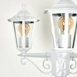 Luminaires Rustiques-hofstein Réverbère Loria Blanc, 3 lumières