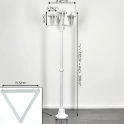 Luminaires Rustiques-hofstein Réverbère Loria Blanc, 3 lumières