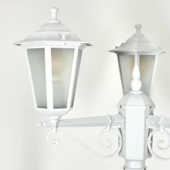 Luminaires Rustiques-hofstein Réverbère Loria Blanc, 3 lumières