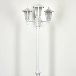 Luminaires Rustiques-hofstein Réverbère Loria Blanc, 3 lumières