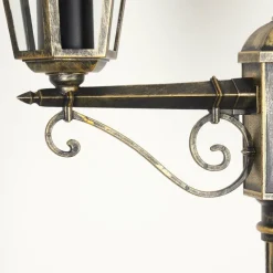 Luminaires Rustiques-hofstein Réverbère Loria Brun, Or, Noir, 2 lumières