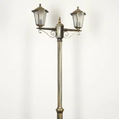 Luminaires Rustiques-hofstein Réverbère Loria Brun, Or, Noir, 2 lumières