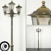 Luminaires Rustiques-hofstein Réverbère Loria Brun, Or, Noir, 3 lumières