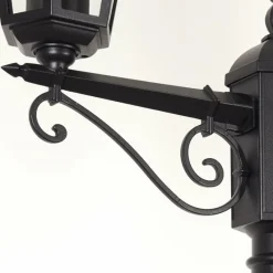 Luminaires Rustiques-hofstein Réverbère Loria Noir, 2 lumières