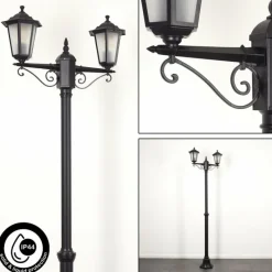 Luminaires Rustiques-hofstein Réverbère Loria Noir, 2 lumières