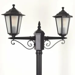 Luminaires Rustiques-hofstein Réverbère Loria Noir, 2 lumières