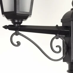 Luminaires Rustiques-hofstein Réverbère Loria Noir, 2 lumières