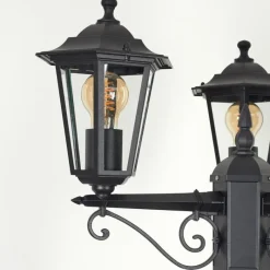 Luminaires Rustiques-hofstein Réverbère Loria Noir, 3 lumières