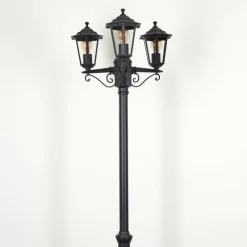 Luminaires Rustiques-hofstein Réverbère Loria Noir, 3 lumières