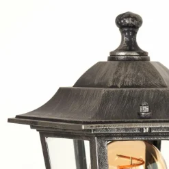 Luminaires Rustiques-hofstein Réverbère Loria Noir, Argenté, 2 lumières