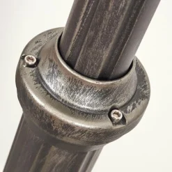 Luminaires Rustiques-hofstein Réverbère Loria Noir, Argenté, 2 lumières