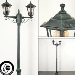 Luminaires Rustiques-hofstein Réverbère Loria Vert, Noir, 2 lumières