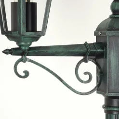 Luminaires Rustiques-hofstein Réverbère Loria Vert, Noir, 2 lumières