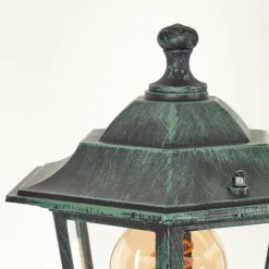 Luminaires Rustiques-hofstein Réverbère Loria Vert, Noir, 2 lumières