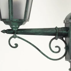 Luminaires Rustiques-hofstein Réverbère Loria Vert, Noir, 2 lumières