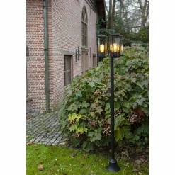 Luminaires Lutec Réverbère Lutec Pine Noir, 3 lumières