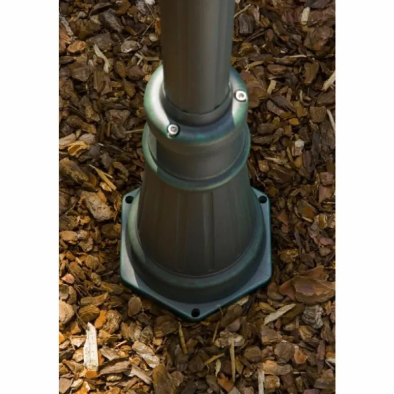 Luminaires Rustiques-hofstein Réverbère Massive myGarden DUBROVNIK Vert, Noir, Transparent, 3 lumières