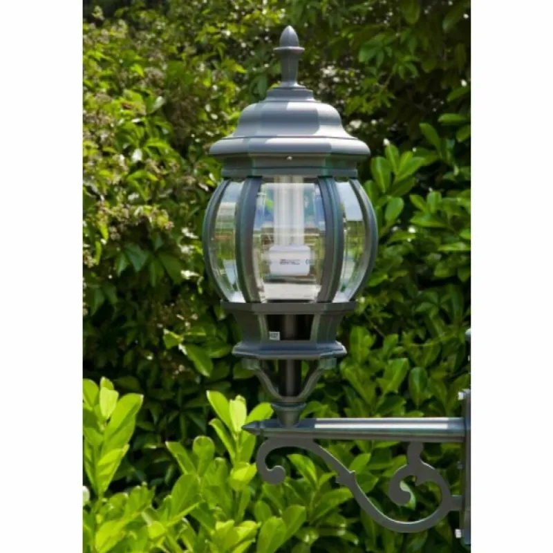 Luminaires Rustiques-hofstein Réverbère Massive myGarden DUBROVNIK Vert, Noir, Transparent, 3 lumières