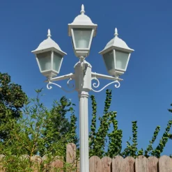 hofstein Réverbère Naofe Blanc, 3 lumières