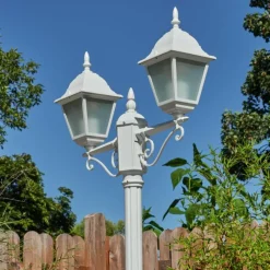 hofstein Réverbère Naofe Blanc, 2 lumières