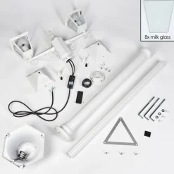 hofstein Réverbère Naofe Blanc, 2 lumières