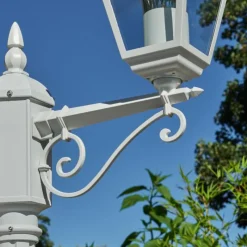 Luminaires Rustiques-hofstein Réverbère Naofe Blanc, 2 lumières