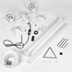 Luminaires Rustiques-hofstein Réverbère Naofe Blanc, 2 lumières