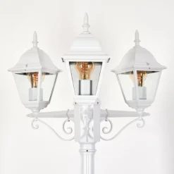 Luminaires Rustiques-hofstein Réverbère Naofe Blanc, 3 lumières