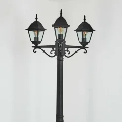Luminaires Rustiques-hofstein Réverbère Naofe Noir, 3 lumières
