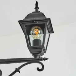 Luminaires Rustiques-hofstein Réverbère Naofe Noir, 3 lumières