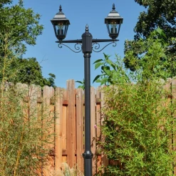 Luminaires Rustiques-hofstein Réverbère Naofe Noir, 2 lumières