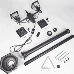 Luminaires Rustiques-hofstein Réverbère Naofe Noir, 2 lumières