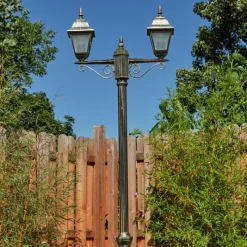 Lampes Dorées-hofstein Réverbère Naofe Or, Noir, 2 lumières