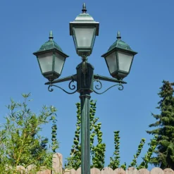 hofstein Réverbère Naofe Vert, Noir, 3 lumières