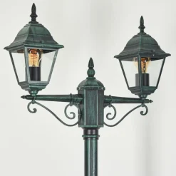 Luminaires Rustiques-hofstein Réverbère Naofe Vert, Noir, 2 lumières