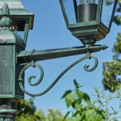 Luminaires Rustiques-hofstein Réverbère Naofe Vert, Noir, 3 lumières