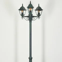 Luminaires Rustiques-hofstein Réverbère Naofe Vert, Noir, 3 lumières