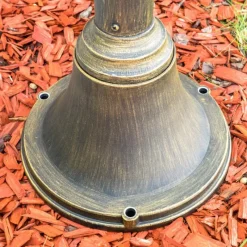 Luminaires Rustiques-hofstein Réverbère NATAL FROST Noir doré, 3 lumières