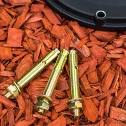 Luminaires Rustiques-hofstein Réverbère NATAL FROST Noir, 3 lumières