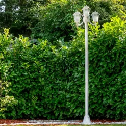 Luminaires Rustiques-hofstein Réverbère NATAL FROST Or, Blanc, 3 lumières