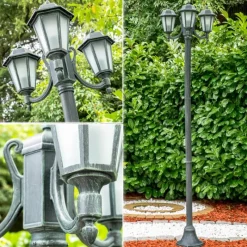 Luminaires Rustiques-hofstein Réverbère NATAL FROST Vert, Noir, 3 lumières