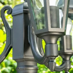 Luminaires Rustiques-hofstein Réverbère NATAL Noir, 3 lumières