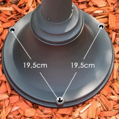 Luminaires Rustiques-hofstein Réverbère NATAL Noir, 3 lumières