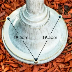 Luminaires Rustiques-hofstein Réverbère NATAL Or, Blanc, 3 lumières