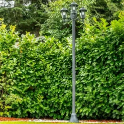 Luminaires Rustiques-hofstein Réverbère NATAL Vert, Noir, 3 lumières