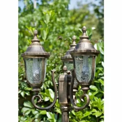 Luminaires Rustiques-Luminaires Orion Réverbère Orion Noir doré, 3 lumières